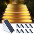 AUDLES 8PK Solar Step Lights, Outdoor Decor Stair Lights Deck Lights