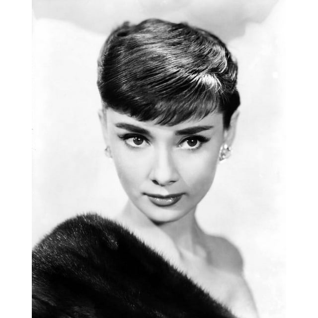 AUDREY HEPBURN 24X36 Poster B&W PHOTO BEAUTIFUL BARE SHOULDER - Walmart.com