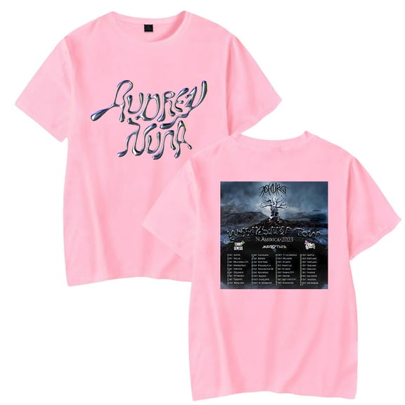 AUDREY NUNA Merch AUDREYNUNA Tour T-shirt Short Sleeve Women Men Summer Tee Top Tshirt