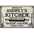 thumbnail image 1 of AUDREY'S Kitchen Farmhouse Sign 12 x 18 Matte Finish Metal 112180033176, 1 of 1