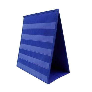 AUDea Desktop Pocket Chart, Self Standing Tabletop Teaching Classroom Pocket Charts Folding Double Desktop Pocket for Classroom Schedule Display Kids Kindergarten