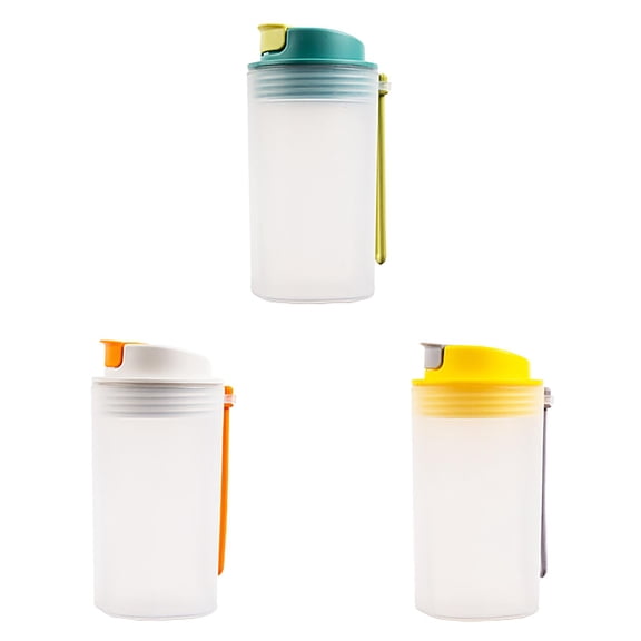 AUDeals 11.8 Oz Single Layer Plastic Cup Protein Powder Shaker Shaker Bottles for Protein Shakes Portable Shaker Cups for Workout*2PCS