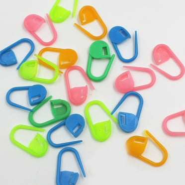 AUDeals 120pcs Mix Color Knitting Markers Crochet Clips Crochet Pins Bulk Stitch Markers Locking Knitting Place Markers DIY Craft Plastic Safety Pins Weave Needle Clip Counter