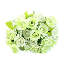 AUDeals 21 Artificial Roses Silk Yellow Roses with Long Stems for Wedding Bouquets Vases for Floral Arrangement Wedding Centerpiece Party Home Decorations