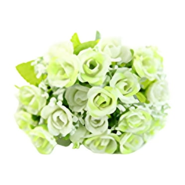 AUDeals 21 Artificial Roses Silk Yellow Roses with Long Stems for Wedding Bouquets Vases for Floral Arrangement Wedding Centerpiece Party Home Decorations