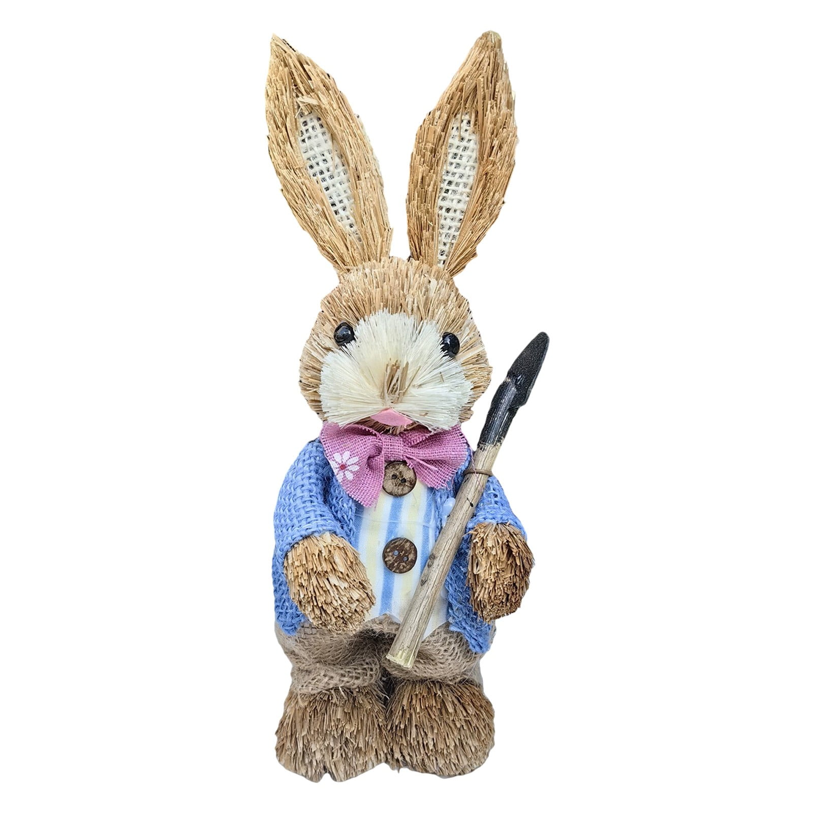 AUDeals 25cm Mini Easter Bunny & Egg Decor Set | Resin Tabletop ...