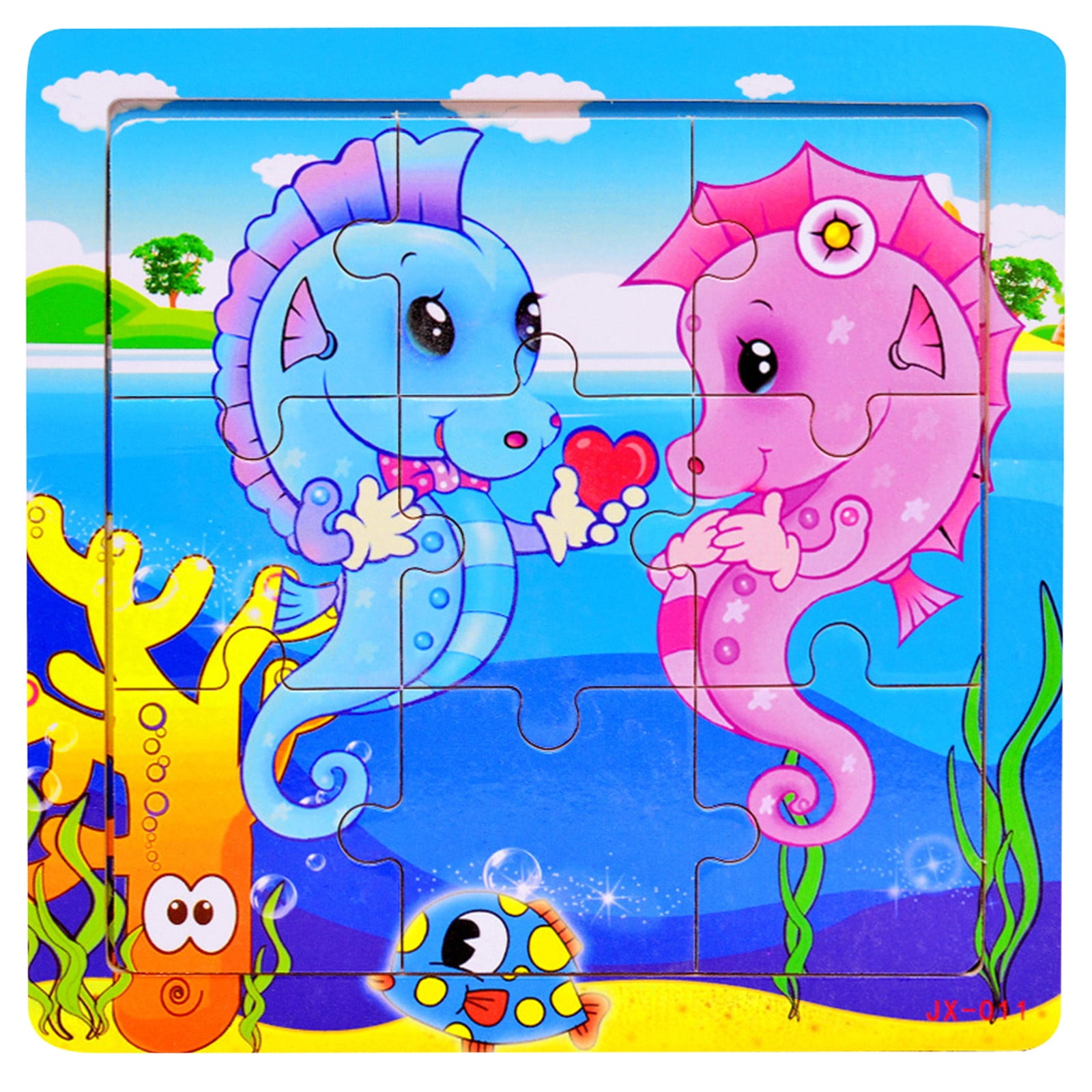 Memory Model Puzzle AUDeals 3D Wooden Memory Puzzle Learning Toys for Kids, Spatial ...