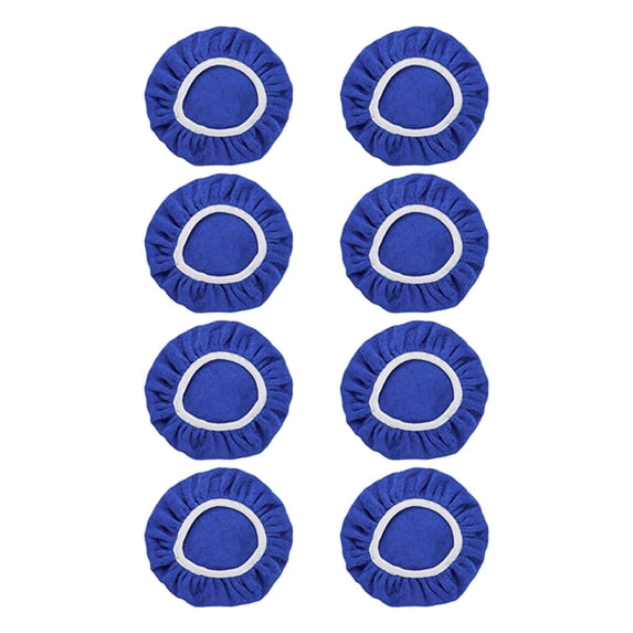 AUDeals 8-Pack 5 to 6 Inch Car Polishing Pads | Dual-Sided Microfiber Buffing Bonnets for Orbital Polishers | Hook & Loop Backing Plate Pads