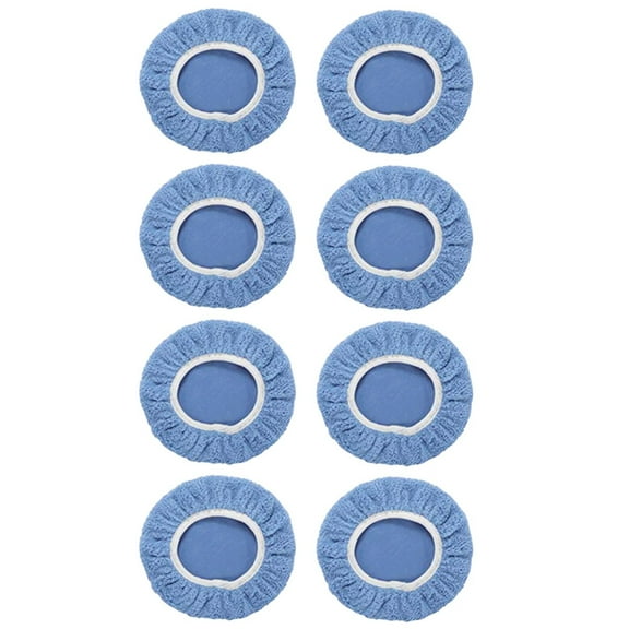 AUDeals 8 Pack Car Polisher Pad Bonnet (5 To 6 Inches) Soft Microfiber Polishing Bonnet Buffing Pad Cover Microfiber Bonnet Waxers Bonnet Set