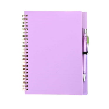 AUDeals A5 Student Notebook with Pen PP Loose Leaf Business Notebook Journal Notebooks Business Notebooks College Ruled Notebook for Homework and Supplies