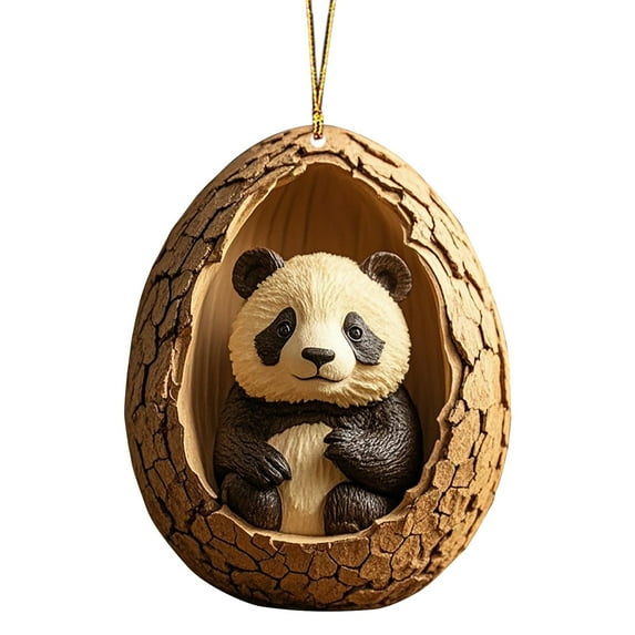 AUDeals Animal Christmas Ornaments for Tree, 2D Acrylic Xmas Decorations with Animal Patterns, Seasonal Decor Keepsake Gifts for Animal Lovers