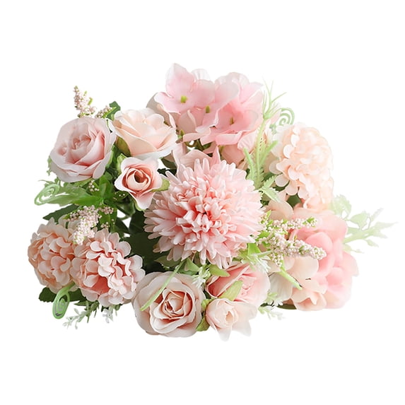 AUDeals Artificial Flowers Bouquet, Peony Silk Hydrangea Wildflowers Arrangements With Stems for Wedding and Home Centerpieces Decor, Multiple Types to Choose
