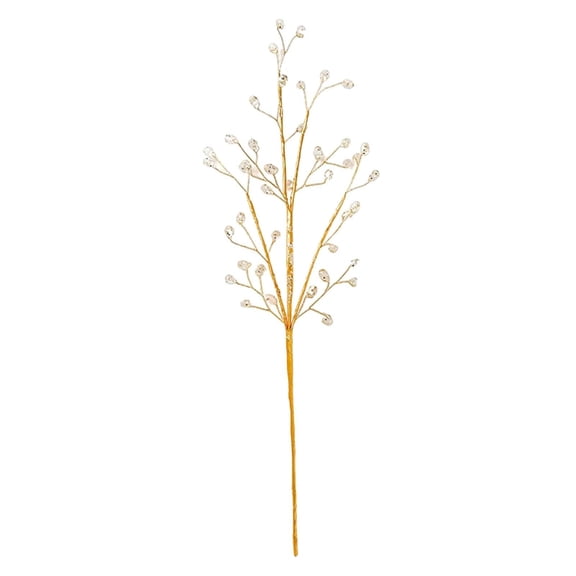 AUDeals Artificial Glitter Berry Stem Picks Christmas Tree Decorations Holiday Ornaments Glittery Twigs Branches for Xmas Vase Fillers Wedding Centerpieces Party Decor