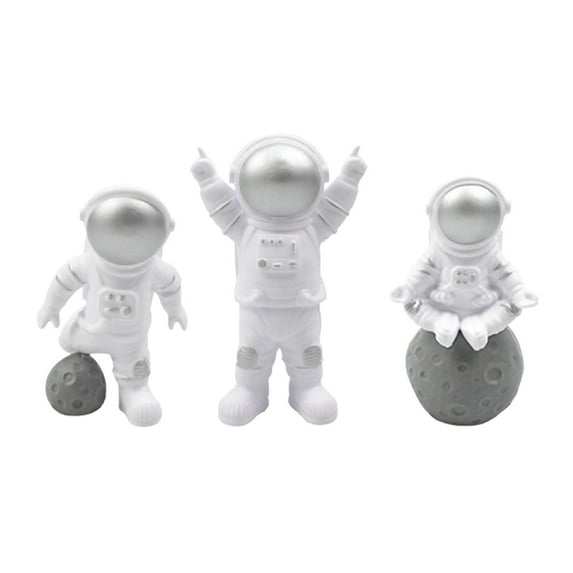AUDeals Astronaut Figurine, Astronaut Figure Toy Desktop Ornaments Resin Outer Space Birthday Cupcake Spaceman for Kids Party Funny Gift, Desk Decor, Shelf Decor
