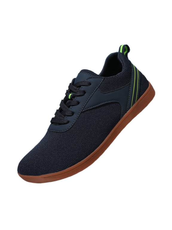 Barefoot Shoes for Men and Women, Wide Toe Box Trainers with Zero Drop Sole for Running and Walking (Blue, 7.5)