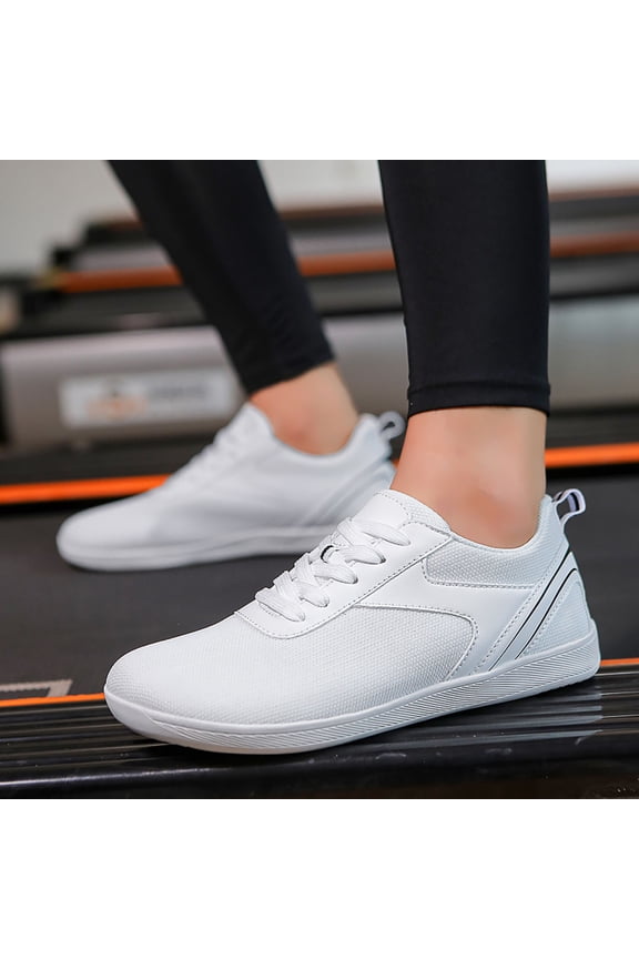 Barefoot Shoes for Men and Women, Wide Toe Box Trainers with Zero Drop Sole for Running and Walking (White, 9)