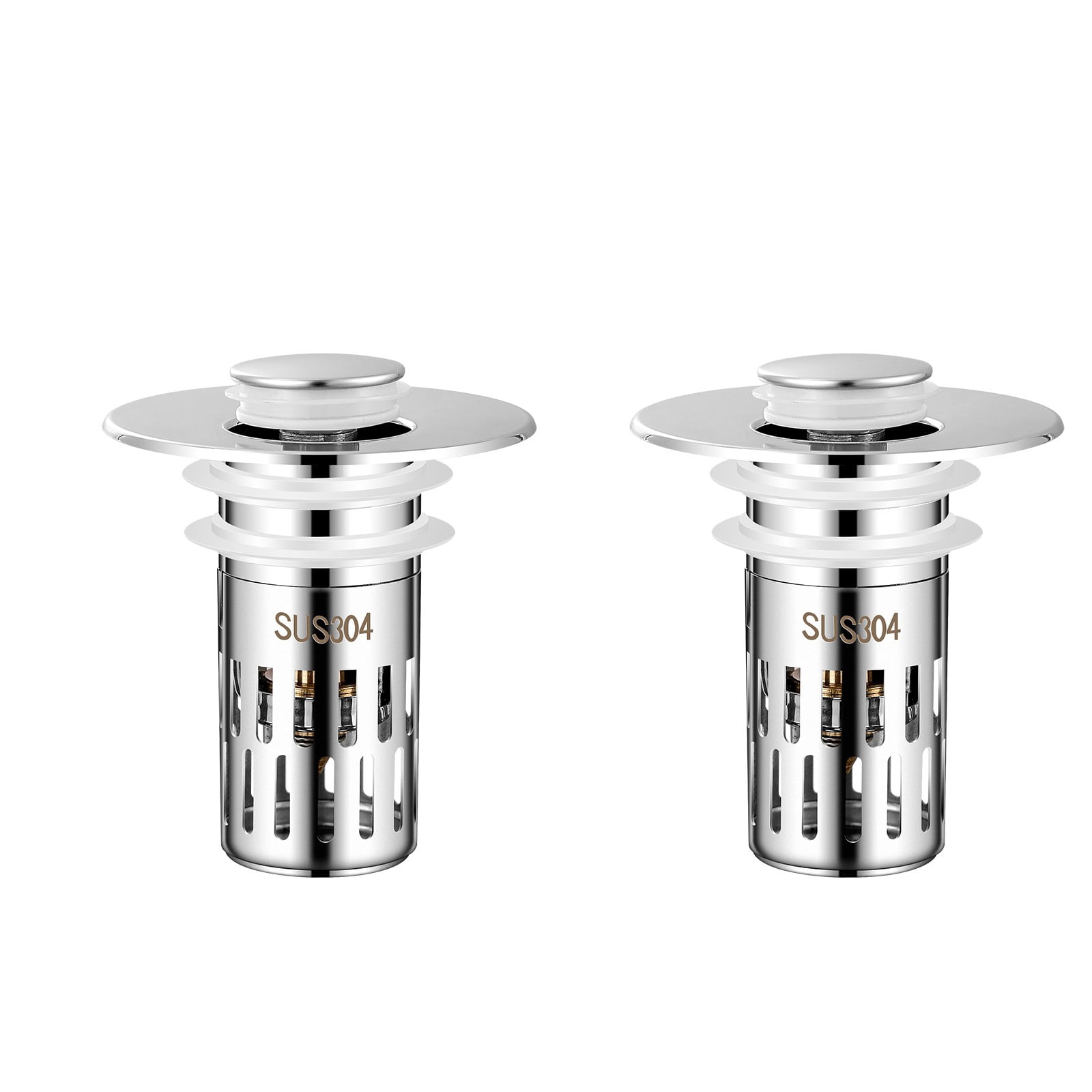 JOMST 2-Pack Universal Sink Drain Strainer – Pop-Up Stopper With Removable Basket, Anti-Clog & Odor - View #4