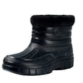 thumbnail image 1 of AUDeals Black Winter Snow Boots, Water Resistant Mid Calf Shoes with Fleece Lining, Thick Sole Warm Comfort for Outings, 1 of 3