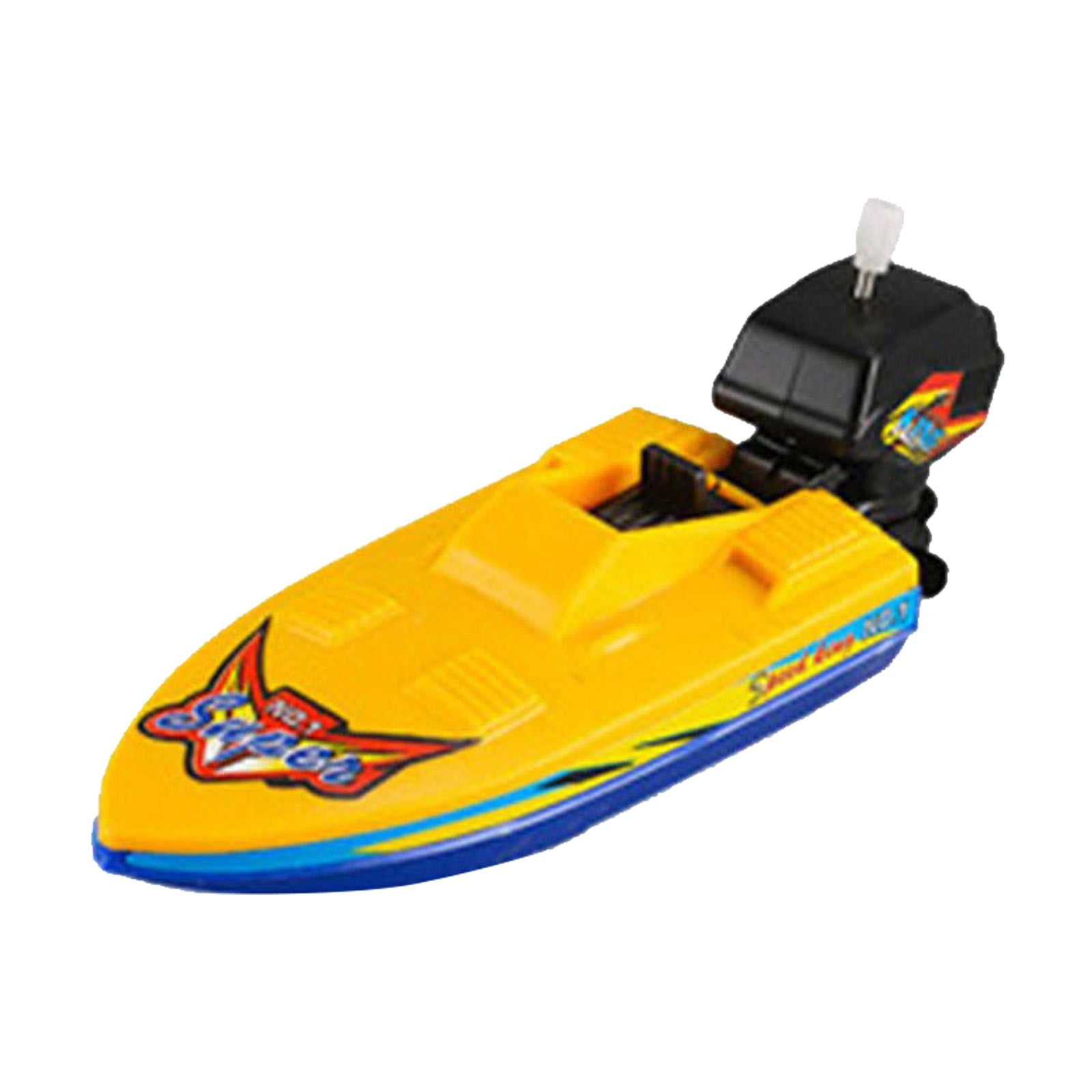 AUDeals Boat Bathtub Toy Funny Speed Boat Bathtub Toy Clockwork Water ...
