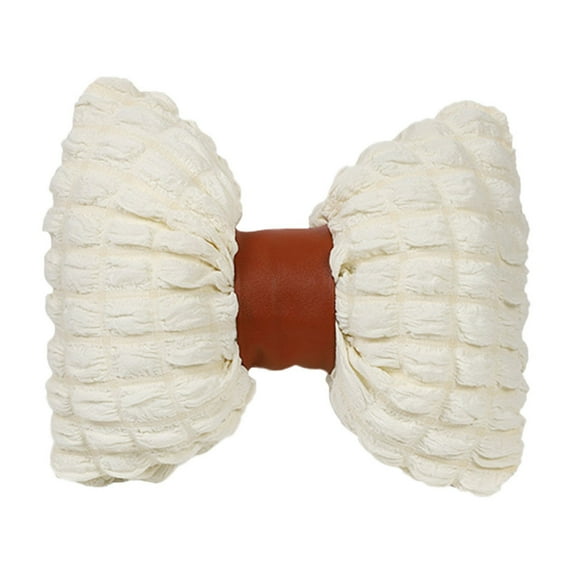 AUDeals Car Bow Pillow Cute Headrest Pillow with Bowknot Soft Neck Cushion for Driving, Travel Kawaii Car Accessories & Home Decor