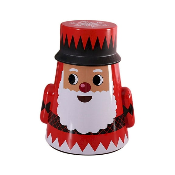 AUDeals Christmas Candy Box with Lid, Large Capacity Tumbler Storage Container for Candy, Cookies, Tea, Snacks, Holiday Themed Kitchen & Dining Canister for Christmas Decor