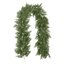 AUDeals Christmas Cedar Garland Artificial Greenery Garland for Holiday Decor Winter Pine Garland for Mantel Table Wall Decor Home Christmas Decorations Indoor Outdoor Use