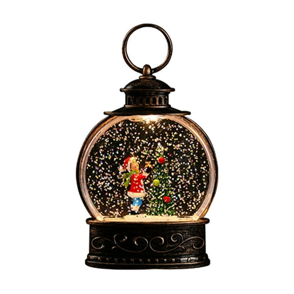 AUDeals Christmas Decoration Glowing Interior Scenery Lamp Ornaments Christmas Decoration Luminous Indoor Small Wind Lamp Decoration Water Injection Style for Christmas Thanksgiving Birthday Party