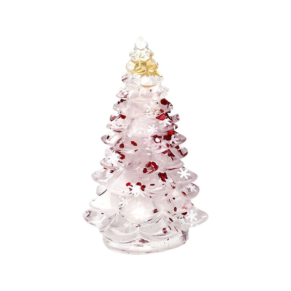 AUDeals Christmas Tree Decor Tabletop, Mini Christmas Tree Statue for Fireplace Mantel, Holiday Desktop Centerpiece Decorations for Home Office Festival