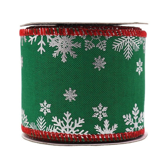 AUDeals Craft Ribbon for Christmas Decor Rustic Fabric Bows in Assorted Colors, 5 Yard Roll for Holiday Gift Wrapping and DIY Ornaments
