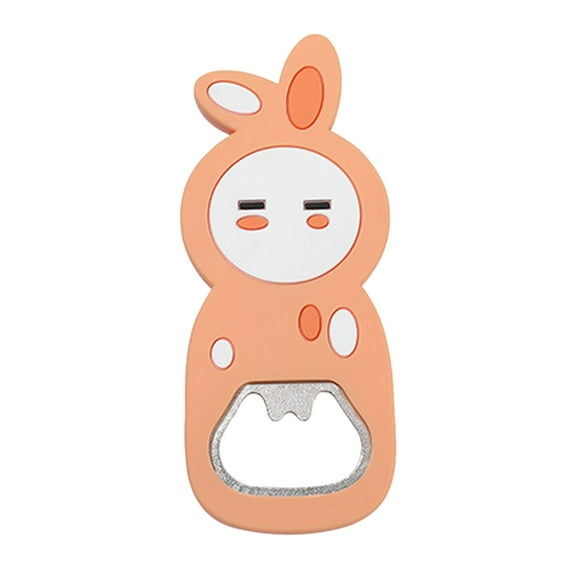 AUDeals Easter Bunny Shape Bottle and Jar Opener, Cute Rabbit Cartoon Stainless Steel Tool for Holiday Parties, Fun Kitchen Gadget Gift, and Beverage Opening
