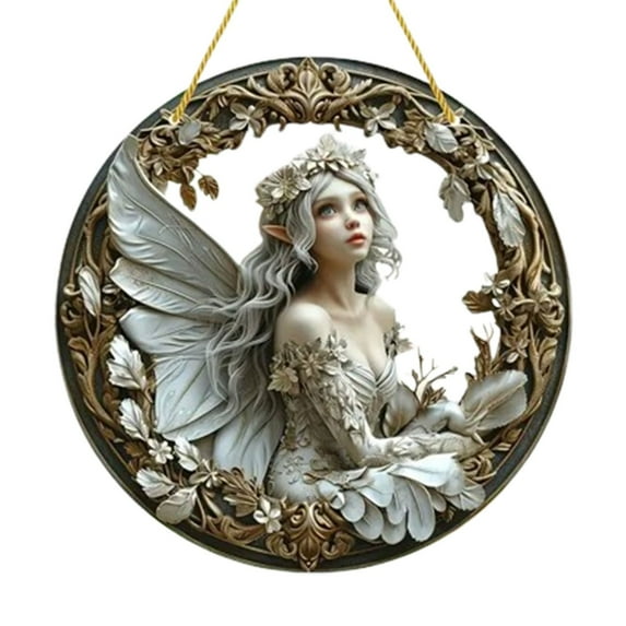 AUDeals Fairy Decorative Window Art Fairy Window Decoration Room Decoration Scene Hanging Ornaments Home Window Wall Mounted Outdoor Decoration Scene Decoration Window Decoration