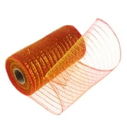 AUDeals Halloween Mesh Ribbon for Wreaths 6 Inch X10 Yards Each Roll Halloween Decor Mesh Halloween Poly Mesh Ribbon Metallic Foil Mesh Ribbon Halloween Decoration DIY Crafts Making Supplies