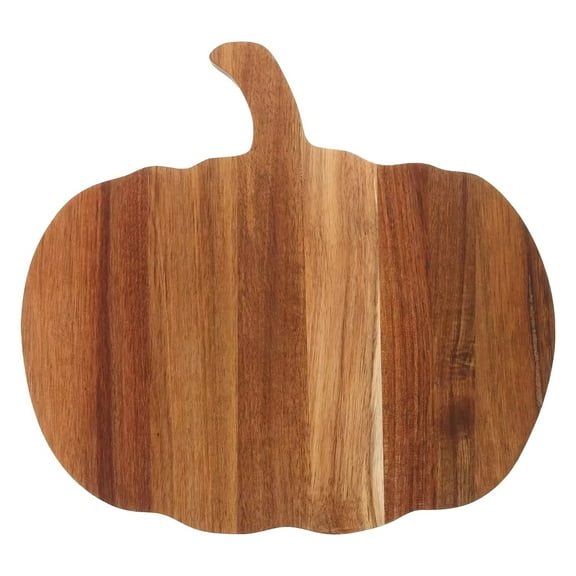 AUDeals Halloween Serving Board Pumpkin Shaped Wood Charcuterie Tray for Party, Cheese & Appetizers, Fall Kitchen Decor with Handle