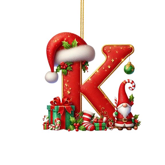 AUDeals Hanging Letter Ornaments for Christmas Tree Personalized Alphabet Pendants for Xmas Decorations, Spell Custom Words