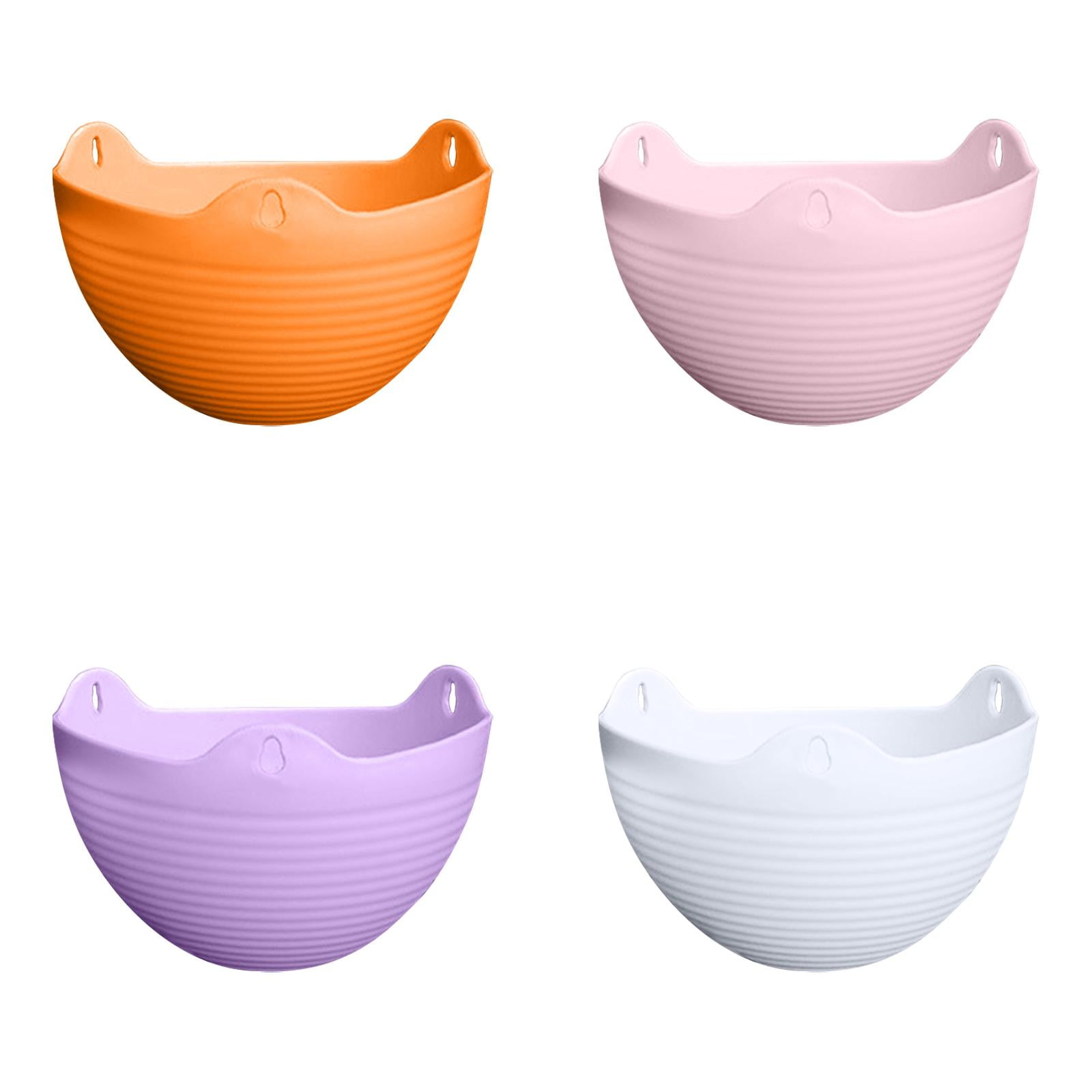 AUDeals Hanging Planters for Indoor Outdoor Plants Hanging Flower Pots with Holes and Chain for Garden Porch Plants Plastic Hanging Baskets for House Plants