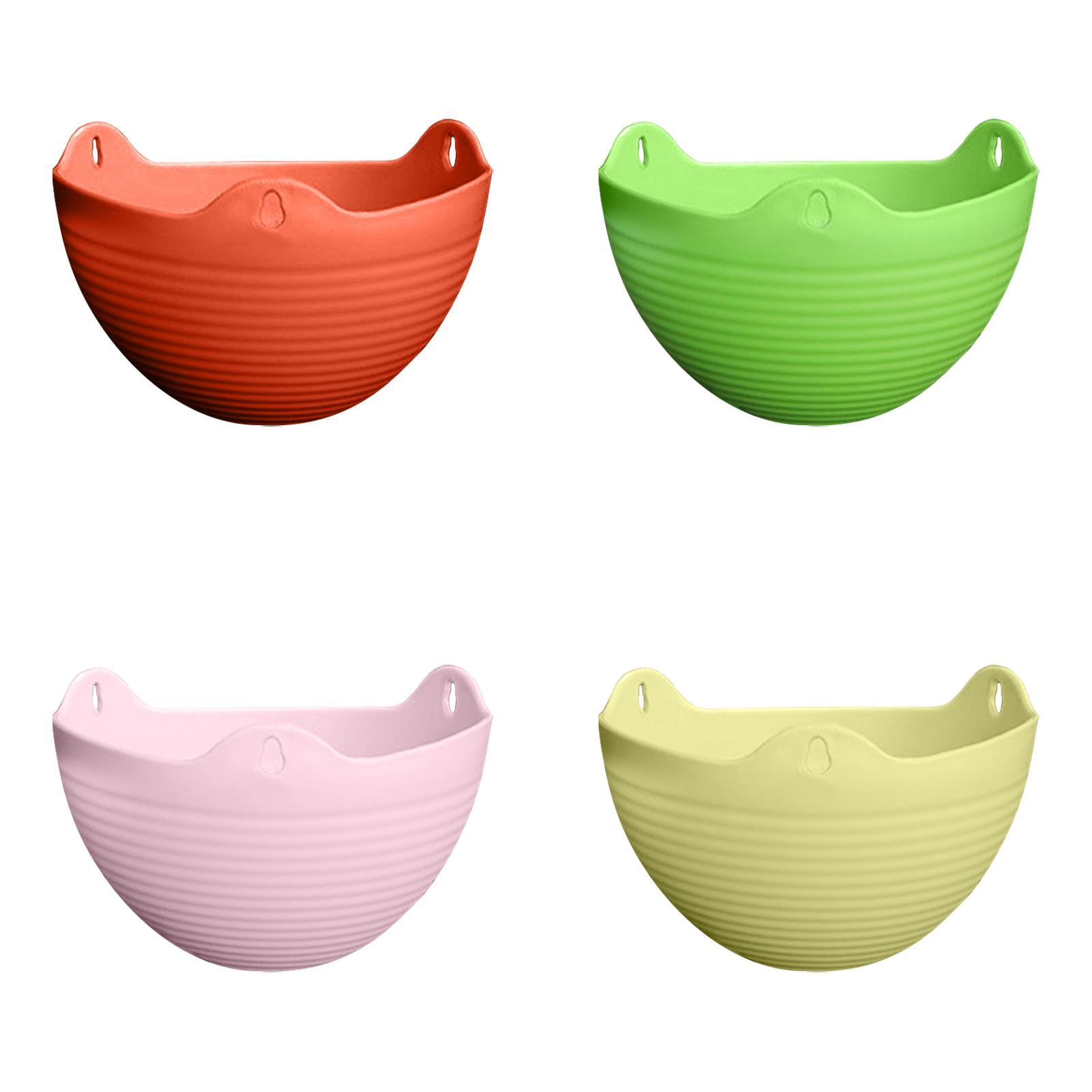 AUDeals Hanging Planters for Indoor Outdoor Plants Hanging Flower Pots with Holes and Chain for Garden Porch Plants Plastic Hanging Baskets for House Plants