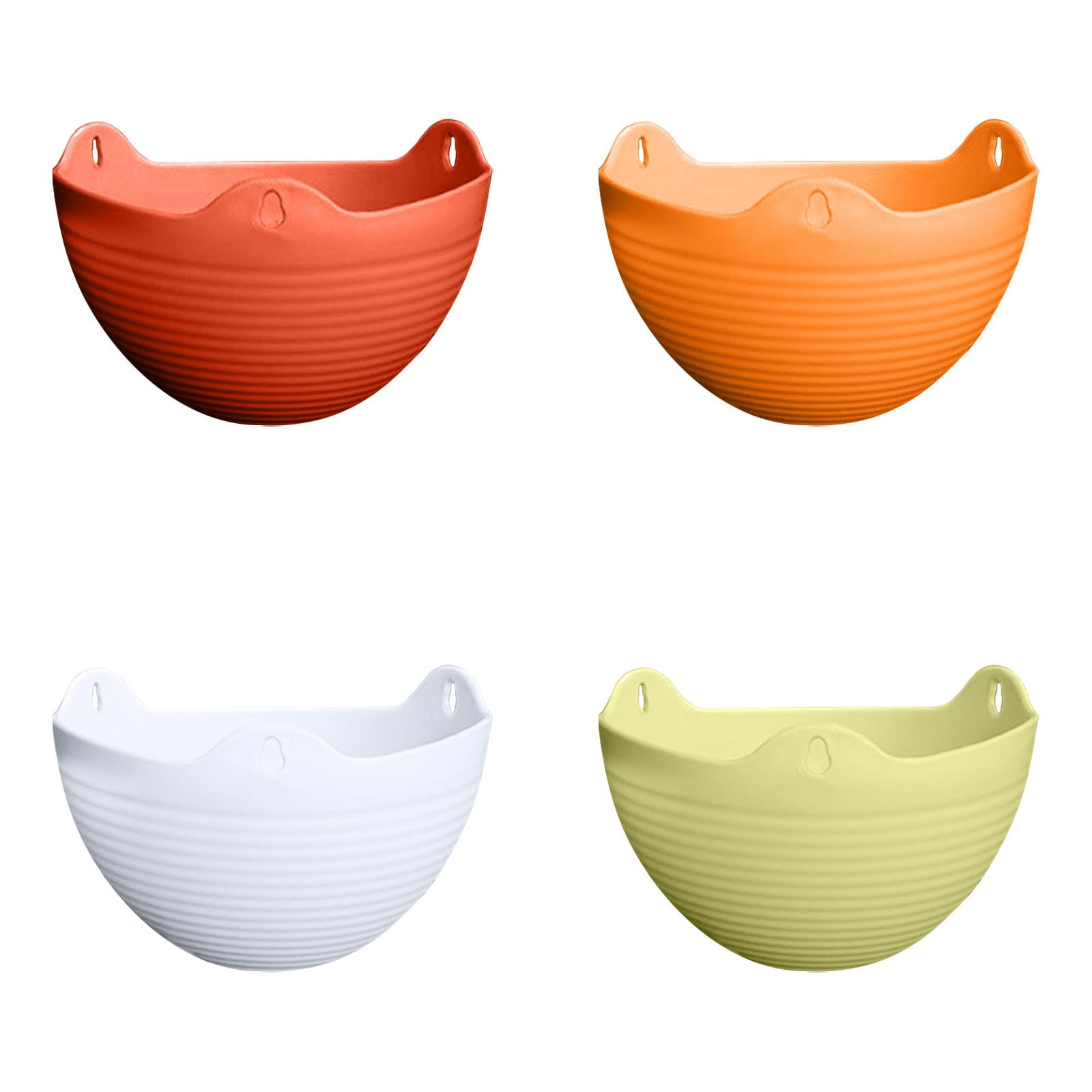 AUDeals Hanging Planters for Indoor Outdoor Plants Hanging Flower Pots with Holes and Chain for Garden Porch Plants Plastic Hanging Baskets for House Plants