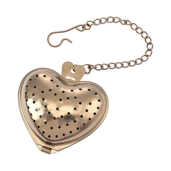 AUDeals Stainless Steel Heart Shape Tea Infuser Reusable Fine Mesh Filter Strainer for Loose Leaf Tea & Coffee, Creative Kitchen Gadget Gift