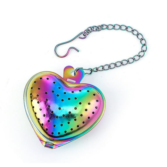 AUDeals Heart-Shaped 304 Stainless Steel Tea Infuser | Reusable Metal Coffee Filter with Heat-Resistant Handle | Dishwasher Safe Tea Strainer for Teapot & French Press | Creative Kitchen Accessory