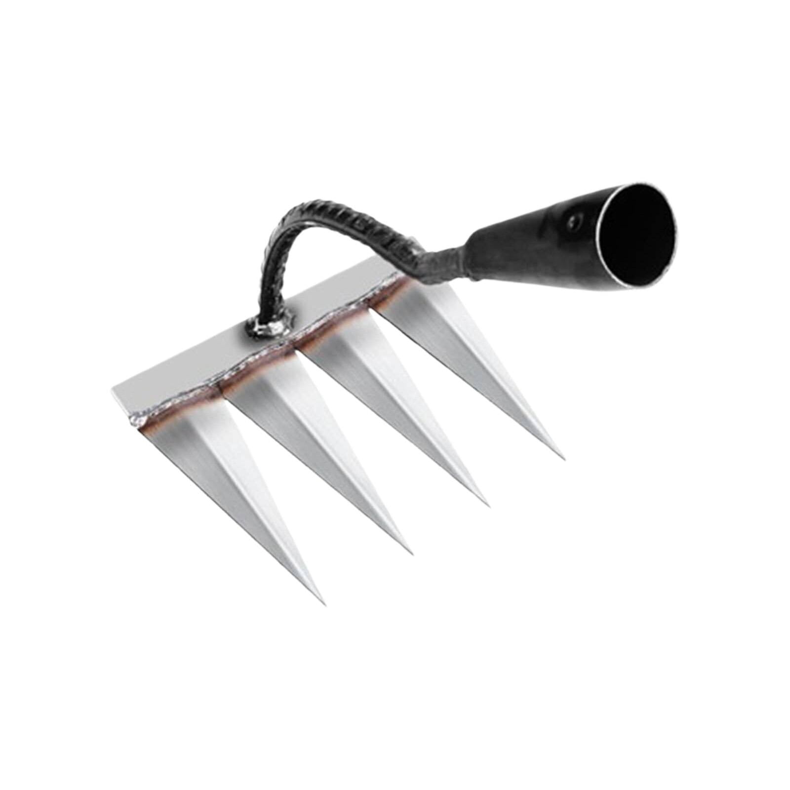 AUDeals Heavy Duty Iron Rake for Gardening and Weeding, Dethatching Lawn Tool for Backyard Soil Loosening, Available in Four Size Options for Yard Work