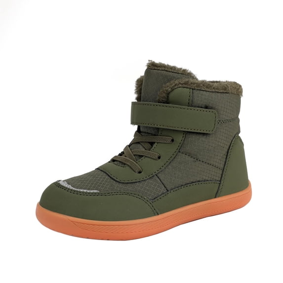 AUDeals Kids Winter Snow Boots with Wide Toe Box, Slip Resistant Sole and Warm Lining for Toddlers and Big Kids Outdoor Wear