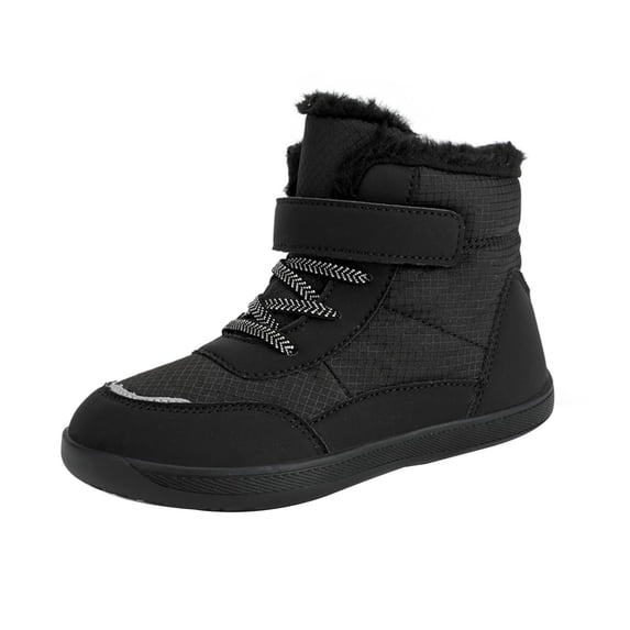 AUDeals Kids Winter Snow Boots with Wide Toe Box, Slip Resistant Sole and Warm Lining for Toddlers and Big Kids Outdoor Wear