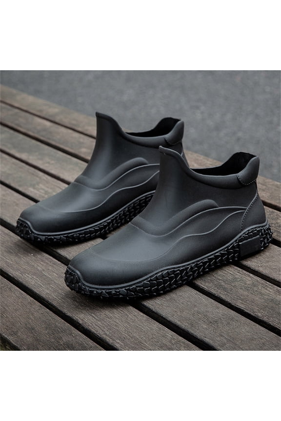 Knee High Rain Boots, Waterproof Work Shoes with Low Top Rubber Design for Outdoor Fishing, Car Wash and Kitchen Use
