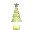 thumbnail image 1 of AUDeals ‌LED Lighted Tabletop Christmas Tree Small Sparkling Plastic & Ceramic Xmas Decor with Gold Illuminated Base, Festive Holiday Home Decor, Indoor Mini Tree for Desk, Shelf, or Mantel‌, 1 of 5