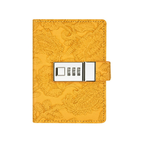 AUDeals Locking Diary with Digital Password, Leather Journal and Writing Notebook for Personal Planner Organizer, Size 3.93x5.5 Inches, Secure Privacy Notebook