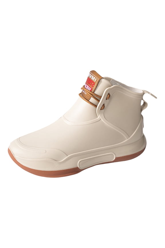Men Women Rain Shoes Adjustable Strap Short Rain Boots Thick Sole Waterproof Non Slip Outdoor Shoes