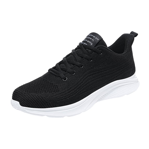 AUDeals Men’s Non Slip Light Gym Workout Athletic Walking Shoes Casual Knit Mesh Shoes Lightweight Breathable Sneaker (Beige, 10.5)