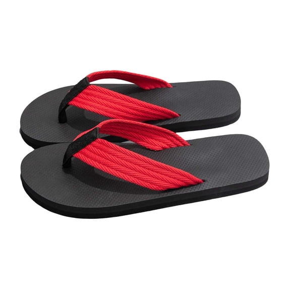 AUDeals Men’s Open Toe Sandals Soft Sole Summer Beach Sandals Lightweight Breathable Home Slippers (Red, 8)