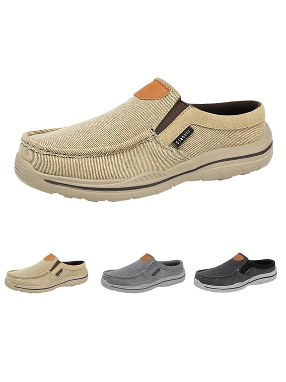 Men's Orthopedic Slip On Loafers, Walking Shoes with Arch Support and Comfort for Plantar Fasciitis Relief