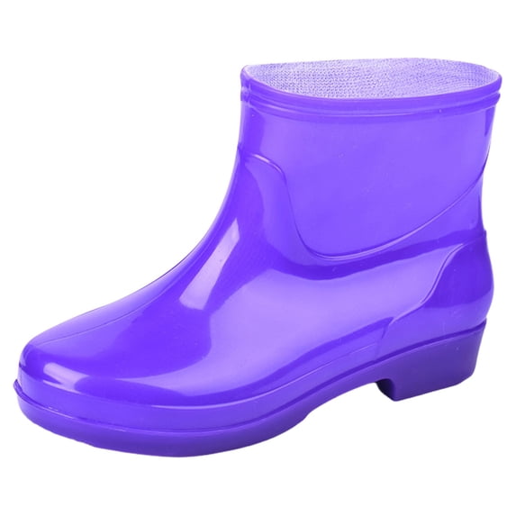 AUDeals Men's Short Rubber Rain Boots Waterproof Non Slip Mid Calf Mud Shoes Garden Work Outdoor Boots
